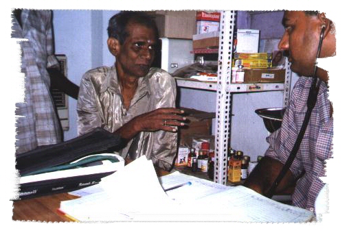 A man using the outpatient facility